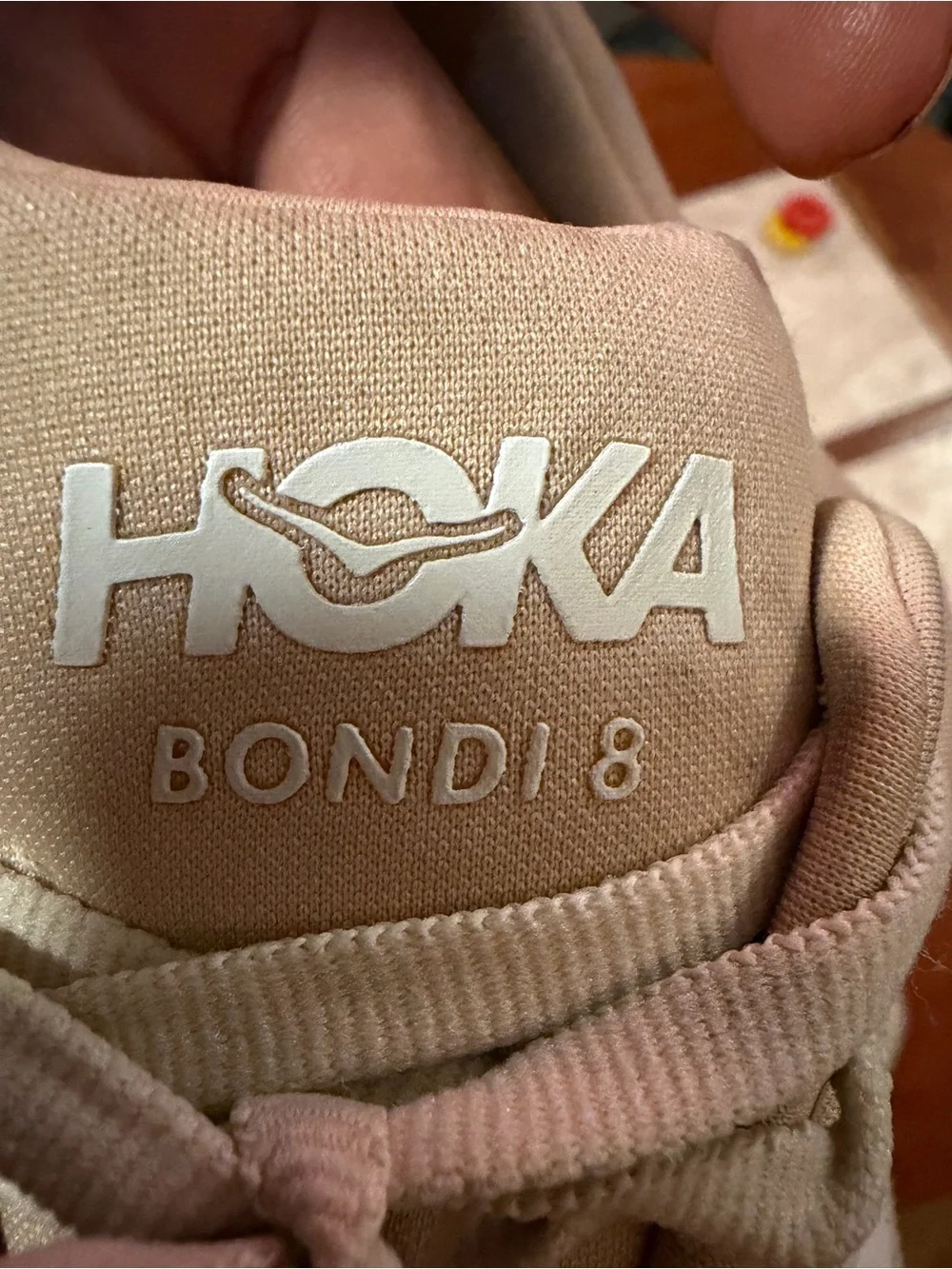 Hoka Bondi 8 Beige/Cream Neutral Running Sneakers